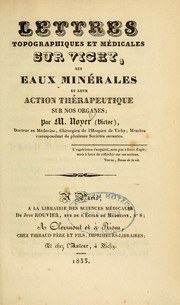 Lettres topographiques et médicales sur Vichy by Victor Noyer