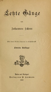 Cover of: Letzte Gänze