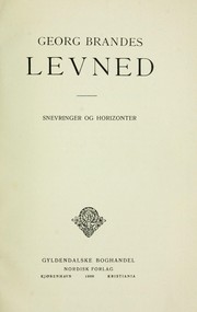 Cover of: Levned: III - Snevringer og Horizonter