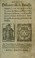 Cover of: Le Vray discours de la bataille donnée (par Monsieur) le 13. iour de mars, 1569