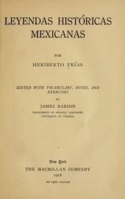 Cover of: Leyendas histoŕicas mexicanas