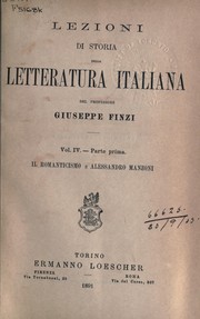 Cover of: Lezioni di storia della letteratura italiana