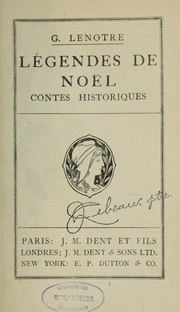 Cover of: Légendes de Noël by G. Lenotre