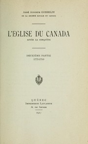 Cover of: L'église du Canada après la conquête