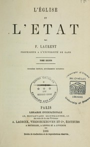 Cover of: L'église et l'état