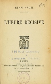 Cover of: L'heure décisive