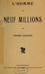 Cover of: L'Homme aux neuf millions by Pierre Zaccone