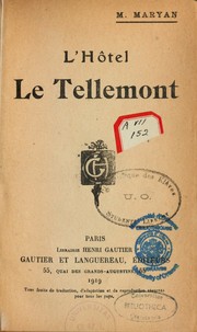 Cover of: L'hôtel Le Tellemont by Marie Deschard