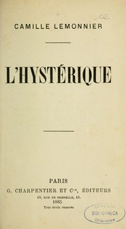 Cover of: L'hystérique by Camille Lemonnier