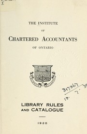 Cover of: Library rules and catalogue