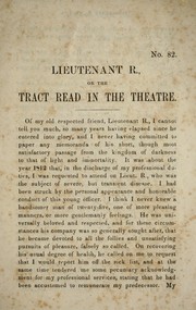 Cover of: Lieutenant R., or, the Tract read in the theatre