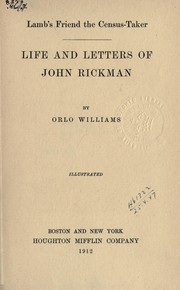 Cover of: Life and letters of John Rickman