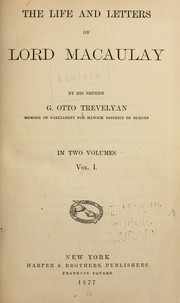 Cover of: The life and letters of Lord Macaulay by George Otto Trevelyan