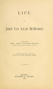 Cover of: Life of John Van Lear McMahon