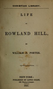 Cover of: Life of Rowland Hill