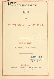 Cover of: Life of Vittorio Alfieri by Vittorio Alfieri