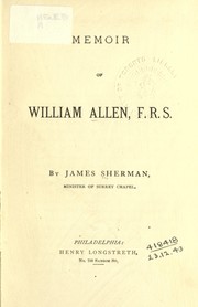 Cover of: Memoir of William Allen