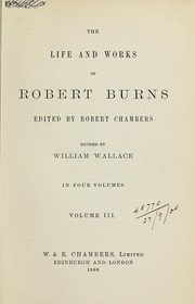 Cover of: Life and works: Edited by Robert Chambers.  Rev. by William Wallace