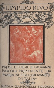 Cover of: Limpido Rivo by Giovanni Pascoli, Giovanni Pascoli