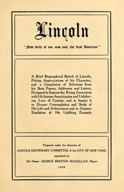 Cover of: Lincoln by Edward Harold Mott