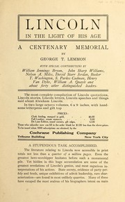 Cover of: Lincoln in the light of his age