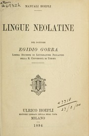 Cover of: Lingue neolatine