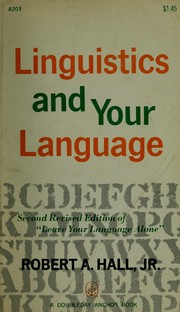 Cover of: Linguistics and your language