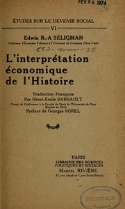 Cover of: L'interprétation économique de l'histoire