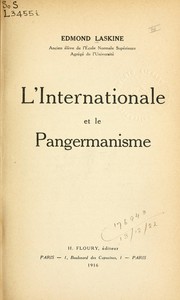 L'Internationale et le Pangermanisme by Edmond Laskine