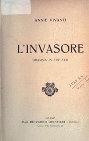 Cover of: L'invasore: dramma in tre atti