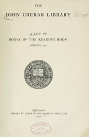 Cover of: A list of books in the reading room, January 1900.