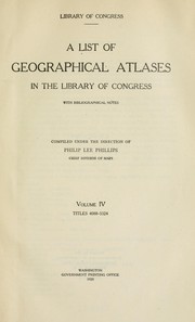 Cover of: A list of geographical atlases in the Library of Congress