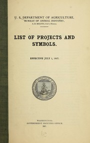 Cover of: List of projects and symbols