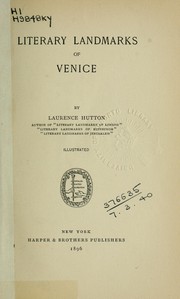 Cover of: Literary landmarks of Venice