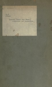 Cover of: Literature and journalism by T. H. S. Escott