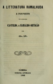 Cover of: A litteratura ramalhuda by G. I. F.