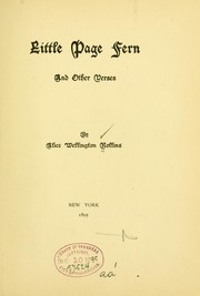 Cover of: Litte Page Fern and other verses
