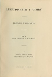 Cover of: Llenyddiaeth y Cymry: llawlyfr i efrydwyr