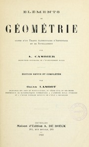 Cover of: Éléments de géometrie: suivis d'un traité élémentaire d'arpentage et de nivellement