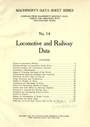 Cover of: Locomotive and railway data | 