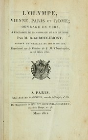 Cover of: L'Olympe, Vienne, Paris et Rome: ouvrage en vers