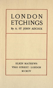 Cover of: London etchings