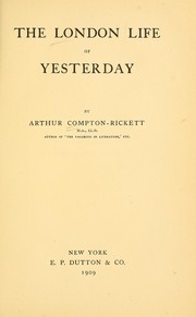 Cover of: The London life of yesterday