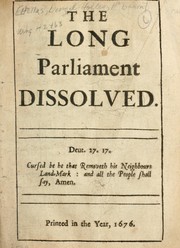 Cover of: The long Parliament dissolved
