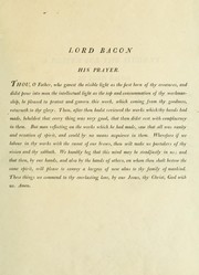 Cover of: Lord Bacon his prayer: A prayer for the student
