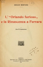 Cover of: L'Orlando furioso e la rinascenza a Ferrara by Giulio Bertoni
