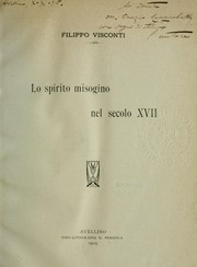 Cover of: Lo spirito misogino nel secolo XVII