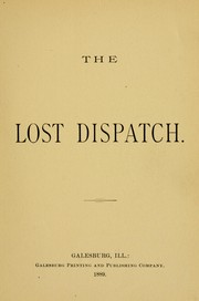 Cover of: The lost dispatch