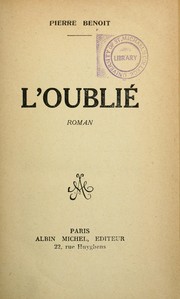 Cover of: L'oublié, roman