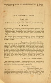 Cover of: Louis Fitzgerald Fasistro by United States. Congress. House. Committee on Claims